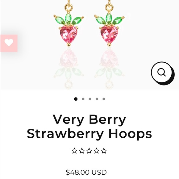 Gold Very Berry Strawberry Hoops Girls Crew - Picture 5 of 5